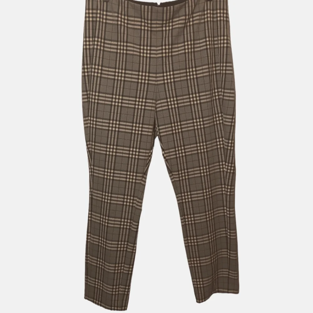 rag & bone Black and Gray Plaid Straight Leg Pants - Picture 2 of 7